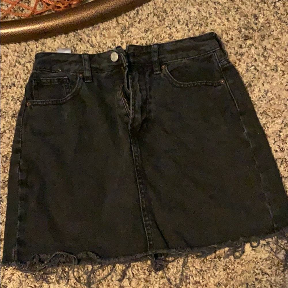 Pacsun size 24 black denim skirt